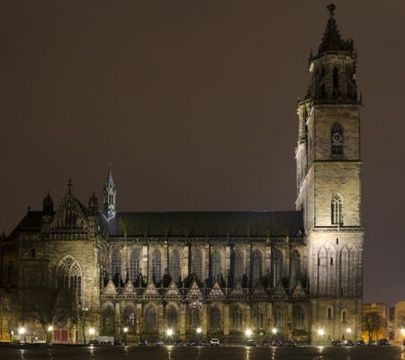 Dom zu Magdeburg Magdeburger Dom bei Nacht
